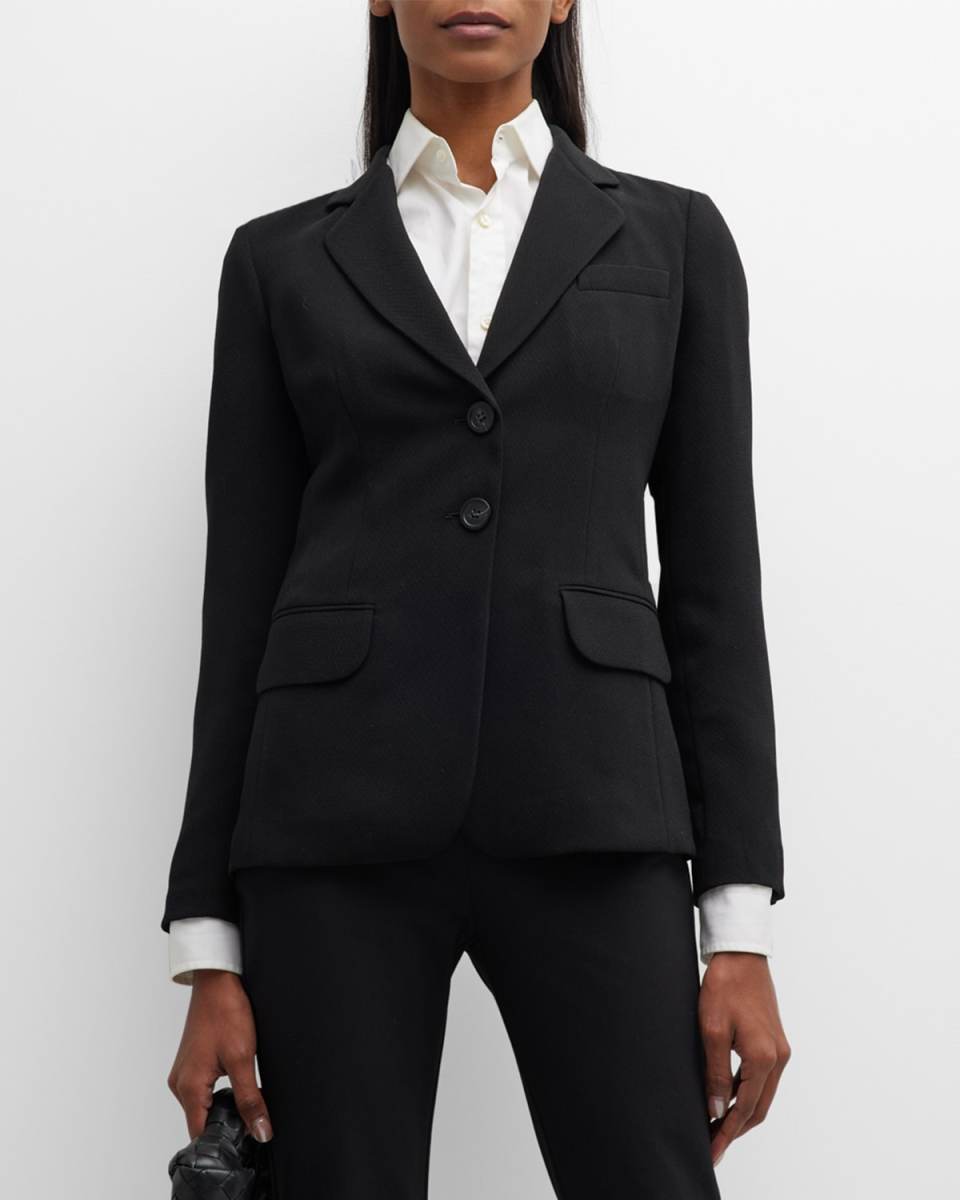 Textured Single-Breasted Blazer